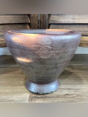 Thai Clay Mortar Krok 8x7” Pot Unglazed Stamped